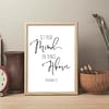 Bible Verse Art Set Your Mind On Things Above, Colossians 3:2, Bible Verse Printable, Scripture Print