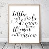 Girl Quotes Little Girls With Dreams, Inspirational Quote, Girl Quotes Room Decor