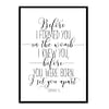 "Before I Formed You In The Womb I Knew You, Jeremiah 1:5" Bible Verse Poster Print