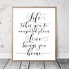Inspirational Art Life Takes You to Unexpected Places,Nursery Wall Print Decor