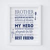Brother Sign Gift,Boys Room Decor,Brother Quotes,Nursery Wall Art Home Decor