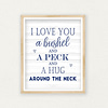 I Love You a Bushel And A Peck, Wedding Anniversary Gift, Boys Room Wal Art