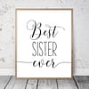 Best Sister Ever, Sister Gift, Sister Printable Art, Girl Quotes Room Decor