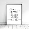 Best Sister Ever, Sister Gift, Sister Printable Art, Girl Quotes Room Decor