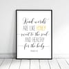 Kind Words Are Like Honey, Proverbs 16:24, Bible Verse Printable Wall Art,Nursery Wall Art