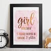 Girl Definition Sign, Funny Definitions, Nursery Printable Wall Art, Room Decor