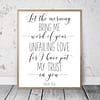 Let The Morning Bring Me Word of Your Unfailing Psalm 143:8, Bible Verse Printable Wall Art