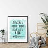 Attitude Is A Little Thing That Makes A Big Difference, Nursery Print Quotes Art