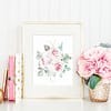 Pink Flowers Print, Peony Watercolor,Peony Bouquet,Nursery Decor Wall Art