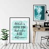 Attitude Is A Little Thing That Makes A Big Difference, Nursery Print Quotes Art