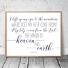 I Lift My Eyes To the Mountains, Psalm 121, Bible Verse Printable Wall Art,Nursery Bible Quotes