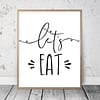 Let's Eat, Kitchen Printable Wall Art, Kitchen Printable Wall Art, Home Decor Print