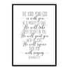 "The Lord your God is with you Zephaniah 3:17" Bible Verse Poster Print