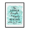 "She Is Clothed In Strength And Dignity, Proverbs 31:25" Bible Verse Poster Print