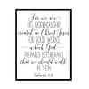 "We are His Workmanship Created in Christ Jesus, Ephesians 2:10" Bible Verse Poster Print