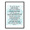 "Do Not Be Anxious About Anything, Philippians 4:6-7" Bible Verse Poster Print