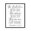 "His Mercies Are New Every Morning, Lamentations 3:22-23" Bible Verse Poster Print