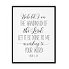 "I Am The Handmaid Of The Lord, Luke 1:38" Bible Verse Poster Print