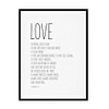 "Love Is Patient, Love Is Kind, 1 Corinthians 13" Bible Verse Poster Print