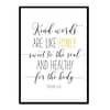 "Kind Words Are Like Honey, Proverbs 16:24" Bible Verse Poster Print