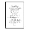 "Everything That Happens In This World, Ecclesiastes 3:1,12" Bible Verse Poster Print