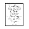 "I Will Sing A New Sing To You Psalm 144" Bible Verse Poster Print