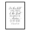 "For This Child I Have Prayed, 1 SAMUEL 1:27" Bible Verse Poster Print