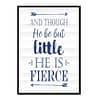 "And Though He Be But Little He Is Fierce" Boys Nursery Poster Print
