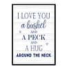 "I Love You a Bushel And A Peck" Boys Nursery Poster Print