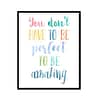 "You Don't Have To Be Perfect To Be Amazing" Childrens Nursery Room Poster Print