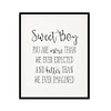 "Sweet Boy You Are More Than We Ever Expected" Childrens Nursery Room Poster Print