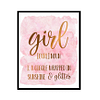 Girl Definition Sign  Childrens Nursery Room Poster Print