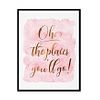 "Oh The Places You'll Go" Childrens Nursery Room Poster Print