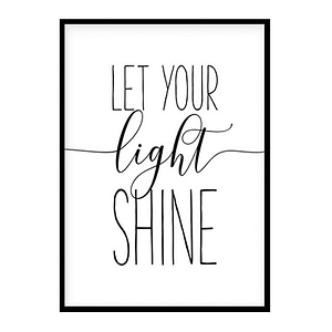 "Let Your Light Shine" Bible Verse Poster Print