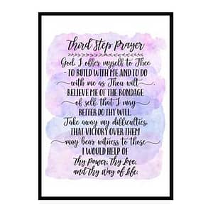 "Third Step Prayer" Bible Verse Poster Print