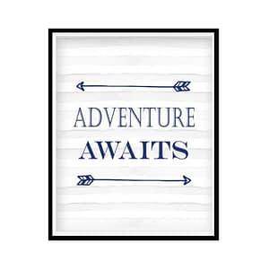 "Adventure Awaits" Boys Nursery Poster Print