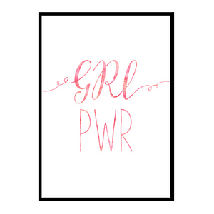 "Girl Power, GRL PWR" Girls Quote Poster Print