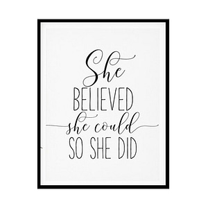 "She Designed A Life She Loved" Girls Quote Poster Print