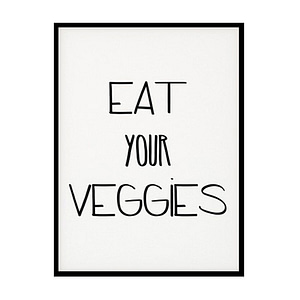 "Eat Your Veggies" Kitchen Wall Art Poster Print