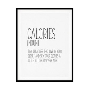 "Calories Definition" Kitchen Wall Art Poster Print