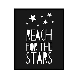 "Reach for the Stars" Minimalist Modern Art Poster Print