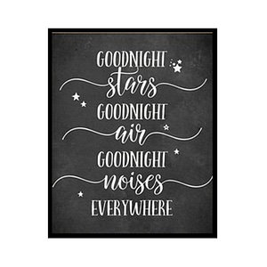 "Goodnight Stars Goodnight Air" Childrens Nursery Room Poster Print