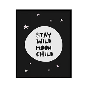 " Wild Moon Child" Childrens Nursery Room Poster Print