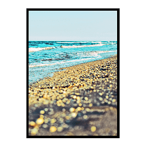 Gold Beach Ocean Wall Art Ocean, Sea, Beach Poster Print