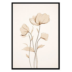 Elevate Your Walls with Line Drawing Art Prints Flower Wall Art Decor Print Poster
