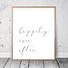 Happily Ever After, Printable Wedding Signs, Gift for Newlyweds, Wedding Gift