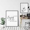 Inspirational Prints Enjoy The Little Things, Calligraphy Printable,Quotes Print