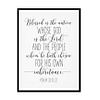 "Blessed is the Nation, Psalm 33:12" Bible Verse Poster Print