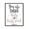 "You Are Chosen Holy And Dearly Loved, Colossians 3:12" Bible Verse Poster Print