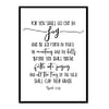 "For You Shall Go Out In Joy, Isaiah 55:12" Bible Verse Poster Print